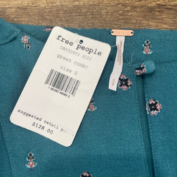 NWT•Free People•Love Grows Here Romper•Green Combo•Size Small - Picture 4 of 7